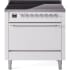 Ilve Nostalgie II Collection UPI366QNMPWHC - 36 Inch Solid Door Freestanding Induction Range in Chrome Trim with 6 Elements