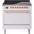 Ilve Nostalgie II Collection UPI366QNMPWHP - 36 Inch Solid Door Freestanding Induction Range in Copper Trim with 6 Elements