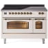 Ilve Nostalgie II Collection UPI486NMPAWB - 48 Inch Freestanding Electric Induction Range in Front View