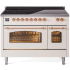 Ilve Nostalgie II Collection UPI486NMPAWP - 48 Inch Freestanding Electric Induction Range in Front View