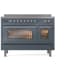 Ilve Nostalgie II Collection UPI486NMPBGC - 48 Inch Freestanding Induction Range in Front View