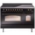 Ilve Nostalgie II Collection UPI486NMPBKB - 48 Inch Freestanding Electric Induction Range in Front View