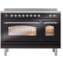 Ilve Nostalgie II Collection UPI486NMPBKC - 48 Inch Freestanding Electric Induction Range in Front View