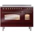 Ilve Nostalgie II Collection UPI486NMPBUB - 48 Inch Freestanding Electric Induction Range in Front View