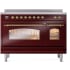 Ilve Nostalgie II Collection UPI486NMPBUG - 48 Inch Freestanding Electric Induction Range in Front View