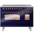 Ilve Nostalgie II Collection UPI486NMPMBB - 48 Inch Freestanding Electric Induction Range in Front View