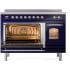 Ilve Nostalgie II Collection UPI486NMPMBC - 48 Inch Freestanding Electric Induction Range in Opened View