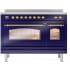 Ilve Nostalgie II Collection UPI486NMPMBG - 48 Inch Freestanding Electric Induction Range in Front View