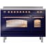 Ilve Nostalgie II Collection UPI486NMPMBP - 48 Inch Freestanding Electric Induction Range in Front View