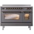 Ilve Nostalgie II Collection UPI486NMPMGB - 48 Inch Freestanding Electric Induction Range in Front View