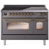 Ilve Nostalgie II Collection UPI486NMPMGG - 48 Inch Freestanding Electric Induction Range in Front View