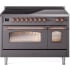 Ilve Nostalgie II Collection UPI486NMPMGP - 48 Inch Freestanding Electric Induction Range in Front View
