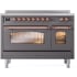 Ilve Nostalgie II Collection UPI486NMPMGP - 48 Inch Freestanding Electric Induction Range in Front View