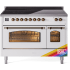 Ilve Nostalgie II Collection UPI486NMPRAB - 48 Inch Triple Glass Door Freestanding Induction Range in Custom Color with 6 Elements