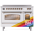 Ilve Nostalgie II Collection UPI486NMPRAB - 48 Inch Triple Glass Door Freestanding Induction Range in Custom Color