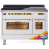 Ilve Nostalgie II Collection UPI486NMPRAG - 48 Inch Triple Glass Door Freestanding Induction Range in Custom Color with 6 Elements