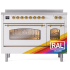 Ilve Nostalgie II Collection UPI486NMPRAG - 48 Inch Triple Glass Door Freestanding Induction Range in Custom Color