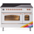 Ilve Nostalgie II Collection UPI486NMPRAP - 48 Inch Triple Glass Door Freestanding Induction Range in Custom Color with 6 Elements