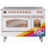 Ilve Nostalgie II Collection UPI486NMPRAP - 48 Inch Triple Glass Door Freestanding Induction Range in Custom Color