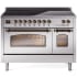 Ilve Nostalgie II Collection UPI486NMPSSB - 48 Inch Freestanding Electric Induction Range in Front View