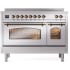 Ilve Nostalgie II Collection UPI486NMPSSB - 48 Inch Freestanding Electric Induction Range in Front View