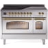 Ilve Nostalgie II Collection UPI486NMPSSG - 48 Inch Freestanding Electric Induction Range in Front View