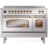 Ilve Nostalgie II Collection UPI486NMPSSG - 48 Inch Freestanding Electric Induction Range in Front View