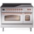 Ilve Nostalgie II Collection UPI486NMPSSP - 48 Inch Freestanding Electric Induction Range in Front View