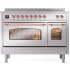 Ilve Nostalgie II Collection UPI486NMPSSP - 48 Inch Freestanding Electric Induction Range in Front View