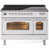 Ilve Nostalgie II Collection UPI486NMPWHC - 48 Inch Freestanding Electric Induction Range in Front View