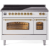Ilve Nostalgie II Collection UPI486NMPWHG - 48 Inch Freestanding Electric Induction Range in Front View