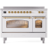 Ilve Nostalgie II Collection UPI486NMPWHG - 48 Inch Freestanding Electric Induction Range in Front View