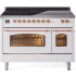 Ilve Nostalgie II Collection UPI486NMPWHP - 48 Inch Freestanding Electric Induction Range in Front View