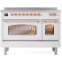 Ilve Nostalgie II Collection UPI486NMPWHP - 48 Inch Freestanding Electric Induction Range in Front View