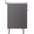Ilve Professional Plus II UPI486QMPMG - 48 Inch Freestanding Induction Range (Solid Door) - Side View