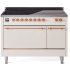 Ilve Nostalgie II Collection UPI486QNMPAWP - 48 Inch Solid Door Freestanding Induction Range in Copper Trim with 6 Elements