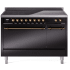 Ilve Nostalgie II Collection UPI486QNMPBKB - 48 Inch Solid Door Freestanding Induction Range in Bronze Trim with 6 Elements
