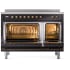 Ilve Nostalgie II Collection UPI486QNMPBKB - 48 Inch Solid Door Freestanding Induction Range in Bronze Trim Double Oven