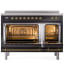 Ilve Nostalgie II Collection UPI486QNMPBKG - 48 Inch Solid Door Freestanding Induction Range in Brass Trim Double Oven