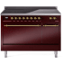 Ilve Nostalgie II Collection UPI486QNMPBUG - 48 Inch Solid Door Freestanding Induction Range in Brass Trim with 6 Elements