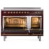 Ilve Nostalgie II Collection UPI486QNMPBUG - 48 Inch Solid Door Freestanding Induction Range in Brass Trim Double Oven