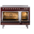 Ilve Nostalgie II Collection UPI486QNMPBUP - 48 Inch Solid Door Freestanding Induction Range in Copper Trim Double Oven
