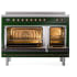 Ilve Nostalgie II Collection UPI486QNMPEGB - 48 Inch Solid Door Freestanding Induction Range in Bronze Trim Double Oven