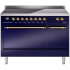 Ilve Nostalgie II Collection UPI486QNMPMBG - 48 Inch Solid Door Freestanding Induction Range in Brass Trim with 6 Elements