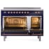 Ilve Nostalgie II Collection UPI486QNMPMBP - 48 Inch Solid Door Freestanding Induction Range in Copper Trim Double Oven