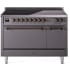 Ilve Nostalgie II Collection UPI486QNMPMGB - 48 Inch Solid Door Freestanding Induction Range in Bronze Trim with 6 Elements