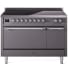 Ilve Nostalgie II Collection UPI486QNMPMGC - 48 Inch Solid Door Freestanding Induction Range in Chrome Trim with 6 Elements