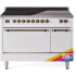 Ilve Nostalgie II Collection UPI486QNMPRAB - 48 Inch Solid Door Freestanding Induction Range in Bronze Trim with 6 Elements
