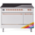 Ilve Nostalgie II Collection UPI486QNMPRAP - 48 Inch Solid Door Freestanding Induction Range in Copper Trim with 6 Elements