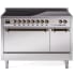 Ilve Nostalgie II Collection UPI486QNMPSSB - 48 Inch Solid Door Freestanding Induction Range in Bronze Trim with 6 Elements